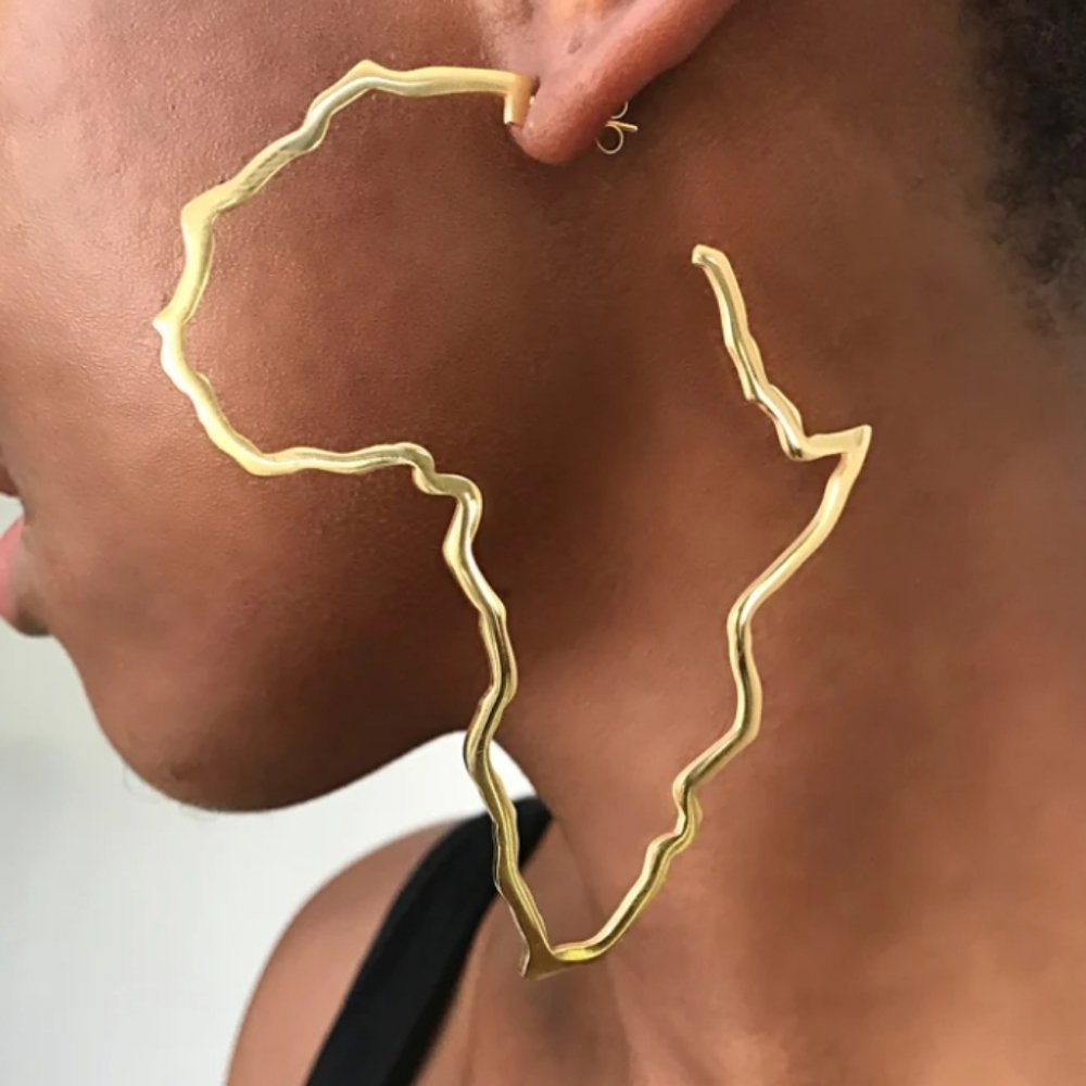 COPY - COPY - Africa gold hoop earrings
